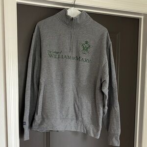 Jansport Gray Zip-Up Sweater with Green Logo - William & Mary